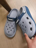 大嘴猴踩屎感洞洞鞋男士夏季新款厚底防滑沙灘包頭EVA防臭拖鞋男戶(hù)外穿 灰色 42-43 標準碼【265mm】 曬單實(shí)拍圖
