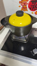 京嚴砂鍋養生煲湯家用耐高溫干燒不裂陶瓷燉湯燃氣燉鍋黃蓋5L砂鍋 曬單實(shí)拍圖