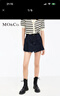 MO&Co.夏季學(xué)院風(fēng)A字壓褶高腰牛仔短褲裙褲M(mǎn)BC2SOTT08 曬單實(shí)拍圖