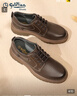 金利來(lái)（Goldlion）男鞋工裝鞋春季皮鞋男復古男士厚底戶(hù)外休閑皮鞋板鞋男 棕色 39 曬單實(shí)拍圖