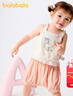 巴拉巴拉女童夏裝嬰兒短袖套裝寶寶背心兩件套甜美時(shí)尚萌 米白10302 100 曬單實(shí)拍圖