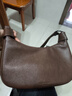袋鼠真皮斜挎包包女士2025新款牛皮感休閑單肩通勤時(shí)尚女包餃子包 棕色 曬單實(shí)拍圖