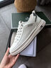 赫尼保羅品牌板鞋高檔男士透氣小白鞋一腳蹬休閑皮鞋百搭軟底戶(hù)外運動(dòng)男鞋 白色 四季款7387 41 (255mm) 皮鞋碼 曬單實(shí)拍圖