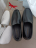 紅蜻蜓真皮皮鞋一腳蹬休閑套腳商務(wù)皮鞋男軟底男士爸爸鞋WTA30612黑色43 曬單實(shí)拍圖