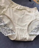 莫代爾純棉內褲女中腰全棉襠無(wú)痕蕾絲透氣薄款收腹女式新款三角短褲 膚色+蝦粉+碧藍 3條 L 適合110-130斤 曬單實(shí)拍圖