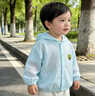 波步（BORBOON B）寶寶外套2026新款春夏輕薄透氣防曬衣男童女童連帽開(kāi)衫夏季空調服 【藍綠】2540 100 曬單實(shí)拍圖