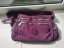 Kipling猴子斜挎包大容量單肩包多層輕便女?huà)屵湫蓍e帆布包 紫色 寬30*高20*厚13cm 曬單實(shí)拍圖