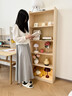 小匠材書(shū)架立式落地書(shū)柜實(shí)木一體靠墻置物架多層收納客廳家用儲物柜六層 曬單實(shí)拍圖