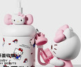 三麗鷗（SANRIO）凱蒂貓HelloKitty啵啵保溫杯316不銹鋼帶吸管辦公女生日禮物560ml 曬單實(shí)拍圖