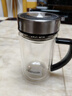 希諾雙層玻璃杯帶把手高檔泡茶杯子男家用辦公透明水杯XN-9321 435mL 曬單實(shí)拍圖