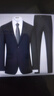 羅蒙西服套裝男士修身職業(yè)正裝西裝套裝商務(wù)伴郎服新郎服結婚禮服男裝 曬單實(shí)拍圖