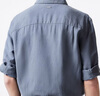 杰克·瓊斯（JACK&JONES）夏翻領(lǐng)麻混紡柔軟舒適透氣純色七分袖男士襯衫上衣男裝224231004 E39 灰藍(lán)色 常規(guī) L 180 曬單實(shí)拍圖
