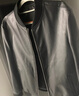 【京東直采】海寧真皮夾克棒球款薄款男裝26春新款頭層小牛皮夾克 黑色 3XL 151-165斤 曬單實(shí)拍圖