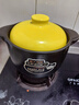 京嚴砂鍋養生煲湯家用耐高溫干燒不裂陶瓷燉湯燃氣燉鍋黃蓋5L砂鍋 曬單實(shí)拍圖