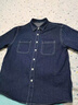 花花公子（PLAYBOY）深藍色牛仔襯衫男士春秋純棉工裝外套長(cháng)袖簡(jiǎn)約休閑襯衣秋冬 深藍色 XL 【建議130-150斤】 曬單實(shí)拍圖