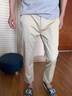 馬克華菲夏季男士冰絲小腳休閑褲薄款褲九分褲修身直筒商務(wù)韓版長(cháng)褲子西褲 米白 33 曬單實(shí)拍圖