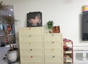 林下春雪斗柜客廳靠墻儲物柜大容量鋼制五斗柜高級落地床尾置物柜玄關(guān)柜 米黃圓弧三斗柜80長(cháng) 曬單實(shí)拍圖