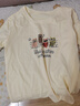 百圖betu女裝夏季新款T恤圓領(lǐng)趣味萌寵印花100%純棉短袖女2505T12 淺黃 S 曬單實(shí)拍圖