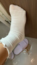 都市麗人5雙純棉襪子女士中筒襪花邊木耳邊長(cháng)襪女長(cháng)筒堆堆襪配皮鞋秋冬季 曬單實(shí)拍圖