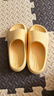 樸西新款EVA踩屎感厚底拖鞋女士居家室內情侶拖鞋男 黃色 37-38 曬單實(shí)拍圖