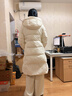 LILY2025冬新款女裝簡(jiǎn)約90鵝絨連帽修身收腰米白色羽絨服外套長(cháng)款 604米白 L 曬單實(shí)拍圖