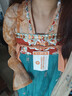 重回漢唐洛水云裳原創(chuàng  )齊胸衫裙襦裙套裝披帛唐制漢服女裝春夏 橘藍套裝（褶裙版-白里）/預售 付款45天內發(fā)貨 S 曬單實(shí)拍圖