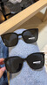 BOLON暴龍眼鏡林一同款墨鏡男款方框太陽(yáng)鏡女偏光鏡防曬近視定制BL3203 【明星同款】C10 亮黑色-偏光 曬單實(shí)拍圖