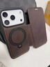 sixiongshuma牛皮翻蓋適用蘋(píng)果17promax手機殼新款旋轉磁吸支架iPhone16保護套全包防摔15真皮套14pm簡(jiǎn)約13男12 摩卡棕 iPhone 17 Pro Max 曬單實(shí)拍圖