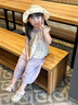 G.duck小黃鴨童裝女童夏裝套裝2026新款兒童衣服女碎花背心闊腿褲兩件套 淺紫色 100 （建議身高90cm 3-4歲）cm 曬單實(shí)拍圖