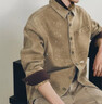 UR春季新款男裝美式街頭休閑潑墨破洞休閑襯衫UML850032 卡其棕 M 曬單實(shí)拍圖