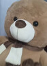 史泰萌（ShiTaiMeng）大號泰迪熊玩偶抱抱熊毛絨玩具圍巾熊公仔陪睡抱枕圣誕節禮物女友 棕色(IU圍巾熊) 活動(dòng)款全長(cháng)1.4米 曬單實(shí)拍圖