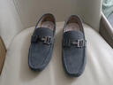 普步仕品牌真皮豆豆鞋男2026春秋季新款一腳蹬男鞋懶人反絨休閑皮鞋子男 灰色 41 曬單實(shí)拍圖