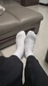 棉小念襪子男士中筒襪100%純棉10A級抗菌防臭白色透氣長(cháng)筒長(cháng)襪春秋季6雙 曬單實(shí)拍圖