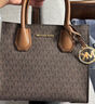 MICHAEL KORS Mercer風(fēng)琴包中號棕色手提單肩斜挎MK女包禮物女士輕奢包包 曬單實(shí)拍圖