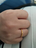 中國珠寶莫比烏斯環(huán)黃金戒指女999足金開(kāi)口戒生日禮物送女朋友老婆 金重約1.8g【足金戒指】 曬單實(shí)拍圖