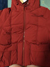 紫涵（ZIHAN）紫涵短款紅色連帽羽絨服女2025年冬季新款甜美蝴蝶結保暖鴨絨外套 復古紅 XS 曬單實(shí)拍圖