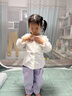 巴拉巴拉童裝女童長(cháng)袖襯衫秋裝純棉襯衣時(shí)尚木耳邊甜美大翻領(lǐng)舒適 本白10101 110 曬單實(shí)拍圖