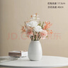 炎夏家里裝飾擺件客廳高級感簡(jiǎn)約現代奶油風(fēng)鮮花水養陶瓷花瓶輕奢餐桌 白色花瓶+彷真蒲公英花束 曬單實(shí)拍圖