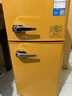 志高復古冰箱小型大容量家用租房電冰箱 化妝品網(wǎng)紅冰箱冷藏冷凍一級能效小冰箱節能省電 【檸檬黃】102L復古冰箱【7檔調溫 輕奢韻味】 曬單實(shí)拍圖