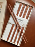 雙槍進(jìn)口福祿花梨木筷子 家用高檔木筷 天然抗菌防霉套裝 10雙裝 曬單實(shí)拍圖