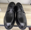 卡帝樂(lè )鱷魚(yú)（CARTELO）軟牛皮男士皮鞋商務(wù)正裝鞋男內增高男鞋加絨皮鞋男9585 黑色 42 曬單實(shí)拍圖