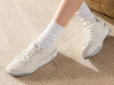 李寧月白2.0丨板鞋女鞋小白鞋新款撞色透氣增高舒適經(jīng)典休閑鞋AGCU276 曬單實(shí)拍圖