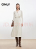 ONLY2025秋季新款氣質(zhì)通勤顯瘦中長(cháng)裙套裝連衣裙女|125307008 A48豆腐白色 S 曬單實(shí)拍圖