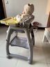 HUAERLE寶寶餐椅家用同款肯德基嬰兒餐椅可調高度吃飯餐桌多功能學(xué)坐椅子 豪華款【黃色餐盤(pán)+坐墊+輪子】 曬單實(shí)拍圖