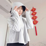 【京東直采】云朵原紗防曬斗篷女夏季防紫外線(xiàn)UPF50 輕薄涼感指尖 櫻花粉 黑膠帽檐 UPF50+ 均碼 90-140斤 曬單實(shí)拍圖