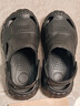 稻草人洞洞鞋男士釣魚(yú)涼鞋工裝戶(hù)外穿運動(dòng)大碼防滑涉水沙灘拖鞋黑 40-41 曬單實(shí)拍圖