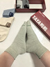 鴨鴨【100%純棉】襪子男春夏10A抗菌防臭襪耐磨吸汗中筒運動(dòng)休閑男襪 曬單實(shí)拍圖