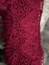 上衣領(lǐng)口裝飾花邊白色水溶鏤空寬蕾絲邊花邊領(lǐng)口衣服裙子下擺的 3#酒紅色1米 曬單實(shí)拍圖