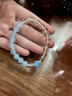嶼琦超凈體海藍寶白水晶手串手鏈女款水晶貔貅轉運珠飾品本命年禮物 海藍寶白水晶手串8MM 曬單實(shí)拍圖