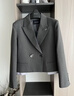 ELLE法式高級感正肩西裝女高級感2026春季新款通勤感氣質(zhì)職業(yè)西服 深灰（上裝） S 曬單實(shí)拍圖